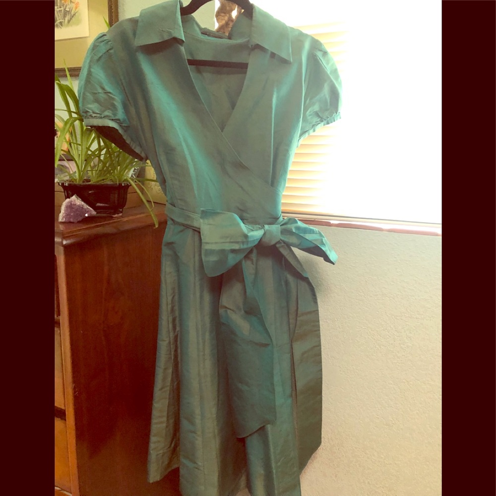Silk cocktail wrap dress